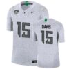 Solomon Davis No 15 Men’S White Alumni Oregon Ducks Game Jersey