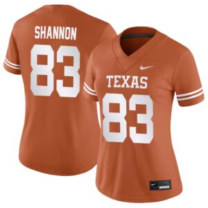 Spencer Shannon No 83 Orange Texas Longhorns Football Custom Game Jersey for Woman