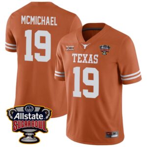 Steve McMichael No 19 Texas Longhorns Allstate Sugar Bowl Patch 2024 College Football Orange