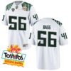 Tj Bass No 56 Oregon Ducks Men’S Football Limited Away Football Jerseys White