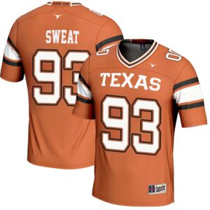 T’Vondre Sweat No 93 Orange Texas Longhorns Icon Print NIL Pick-A-Player Football Jersey for Men