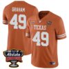 Ta’quon Graham No 49 Texas Longhorns Allstate Sugar Bowl Patch 2024 College Football White