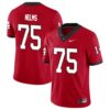 Tate Nelms No 75 Mens Red Georgia Bulldogs 2022 Sec & National Championship Jersey