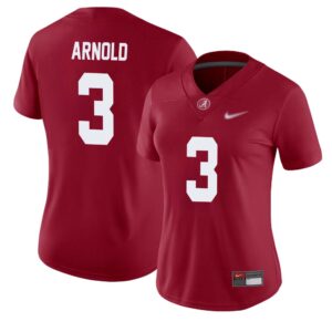 Terrion Arnold No 3 Woman’s Crimson Alabama Crimson Tide Player Home Game Jersey