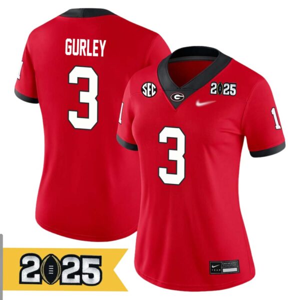 Todd Gurley No 3 Woman Cfp Georgia Bulldogs 2025 Home Game Jersey- Replica