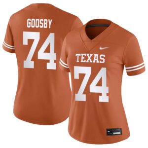 Trevor Goosby No 74 Orange Texas Longhorns Football Custom Game Jersey for Woman