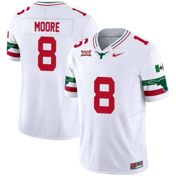 Trey Moore No 8 Men’s Texas Longhorns Mexico Vapor Jersey