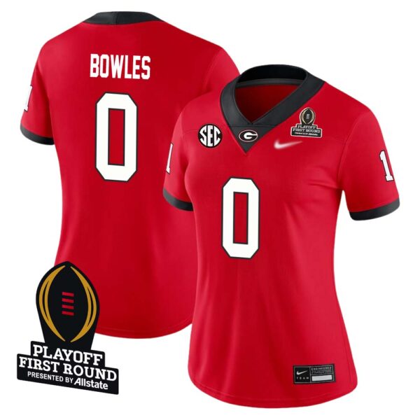 Troy Bowles No 0 Woman Cfp Georgia Bulldogs Playoff First Round 2025 Jersey