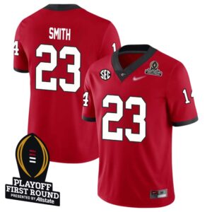Tykee Smith No 23 Men CFP Georgia Bulldogs Playoff First Round 2025 Jersey