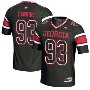 Tyrion Ingram Dawkins No 93 Mens GameDay Greats Black Georgia Bulldogs NIL Pick A Player Football Jersey