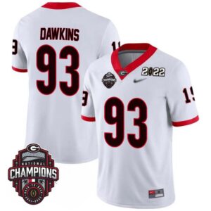 Tyrion Ingram Dawkins No 93 Mens Georgia Bulldogs Back To Back National Champions 2022 Limited Jersey