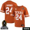 Vernon Broughton No 45 Men Cfp Texas Longhorns 2025 Home Game Jersey- Replica