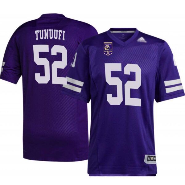 Voi Tunuufi No 52 Men’s Washington Huskies Purple Throwback Reverse Retro Replica Football Jersey