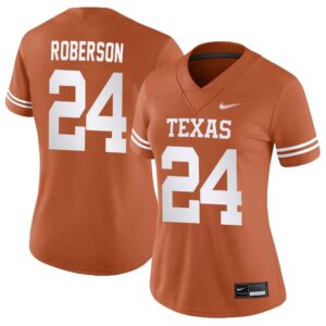 Warren Roberson No 24 Orange Texas Longhorns Football Custom Game Jersey for Woman