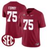 Wilkin Formby No 75 Men’s Alabama Crimson Sec Championship 2023 Patch Vapor Gold Football Crimson Alter