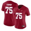 Wilkin Formby No 75 Woman’s White Alabama Crimson Tide Custom Game Football Jersey