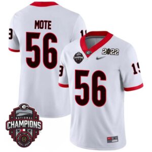 William Mote No 56 Mens Georgia Bulldogs Back To Back National Champions 2022 Limited Jersey