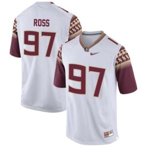 William Ross No 97 Men’s White Florida State Seminoles Game Football Jersey
