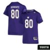 Wilson Schwartz No 80 Youth’s White Washington Huskies Premier Football Jersey