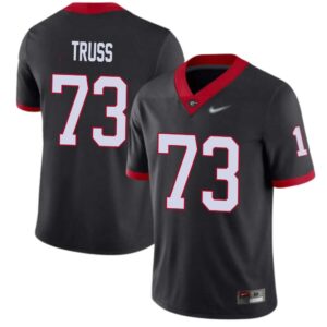 Xavier Truss No 73 Mens Black Georgia Bulldogs Pick A Player Replica Football Jersey