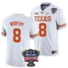 Xavier Worthy No 8 Texas Longhorns Allstate Sugar Bowl Patch 2024 College Football Orange