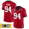 Xzavier Mcleod No 94 Men Cfp Georgia Bulldogs Playoff First Round 2025 Jersey- Replica