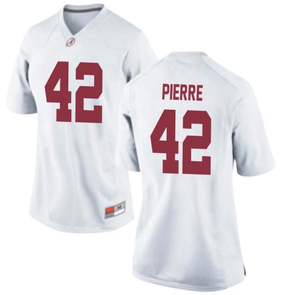 Yhonzae Pierre No 42 Woman’s White Alabama Crimson Tide Custom Game Football Jersey