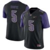 Zach Durfee No 5 Men’s Black Washington Huskies Premier Strategy Football Jersey