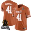 Ziky Umeozulu No 41 Men Cfp Texas Longhorns 2025 Home Game Jersey- Replica